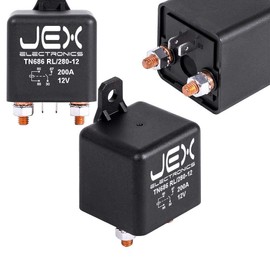 Jex Electronics Heavy Duty 12V-24V 200A-100A Battery Charging Relay Isolator for Truck, RV, Boat Trailer