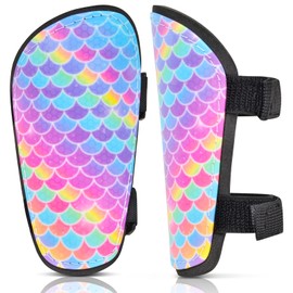 Children's Football Shin Pads, Lightweight, Durable, Non-Slip Shin Pads Football with Adjustable Straps, Shock Absorption, EVA Lining, Shin Guard for Boys and Girls