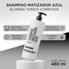 ISRANT | Shampoo Matizador Azul para Cabello Cobrizo | Intensifica