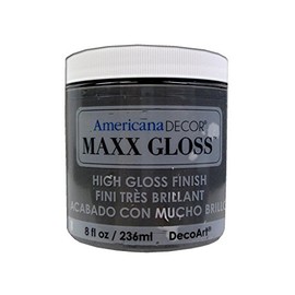 DecoArt Maxx Gloss Acrylic Paint 8 oz-Hematite, Yard