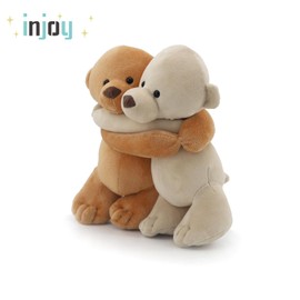 INJOY Teddy Bear Stuffed Animals, 9 inch Teddy Bear, 2 Pack Baby Bear Plush Toy for Baby Shower Decoration, Gift for Boys Girls, Girlfriend, Birthday, Anniversary（Brown and Khaki