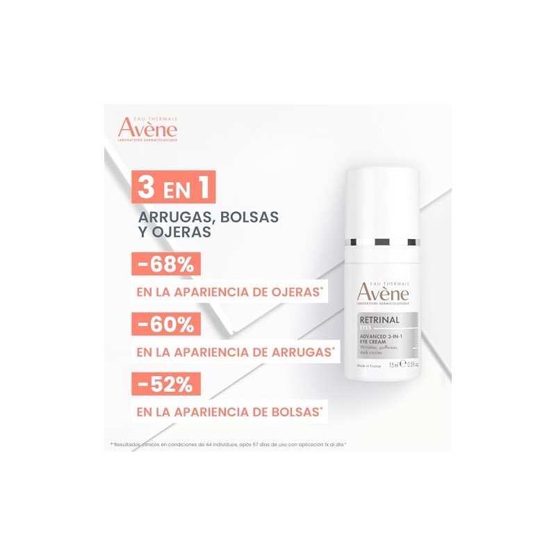 Avene Retrinal Crema Contorno Ojos Reduce Apariencia Arrugas
