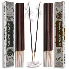 Trumiri Incense Sticks - Combo Pack of 40 Insence-Sticks - 20 White Sage + 20 Frankincense - Insenses - Insents - Incents - Inscense - Incence - Incienso - All Natural Incense Sticks