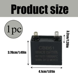 1 Pack W10350564 Capacitor,W10350564 Refrigerator Run Capacitor Compatible with Whirlpool, Maytag, Sears Kenmore, Cuisinart Refrigerator/Freezer/Freezer