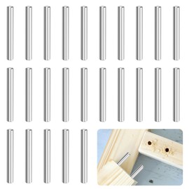 Sxutop Pack of 25 cylindrical pins, diameter 5 x 40 mm, shelf brackets, stainless steel shelf brackets, long shelf supports, metal shelf supports for shelves, furniture, cabinet, shelf brackets