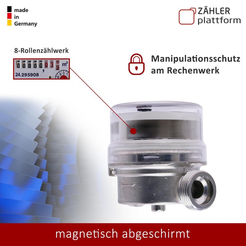 ZÄHLER plattform Water Meter 2024 Water Clock Made in Germany
