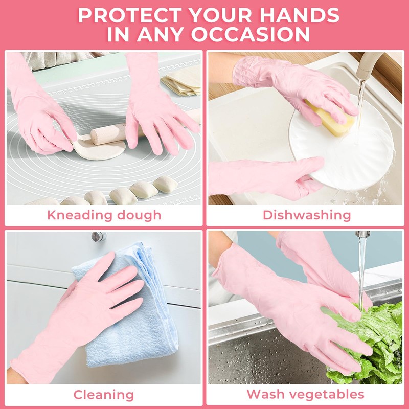 Disposable Nitrile Gloves - Pack of 50, Extended Cuff Cleaning