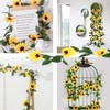 RXKFIGX Hanging Sunflower Garlands Artificial Sunflower Garland Silk Sunflower Vine