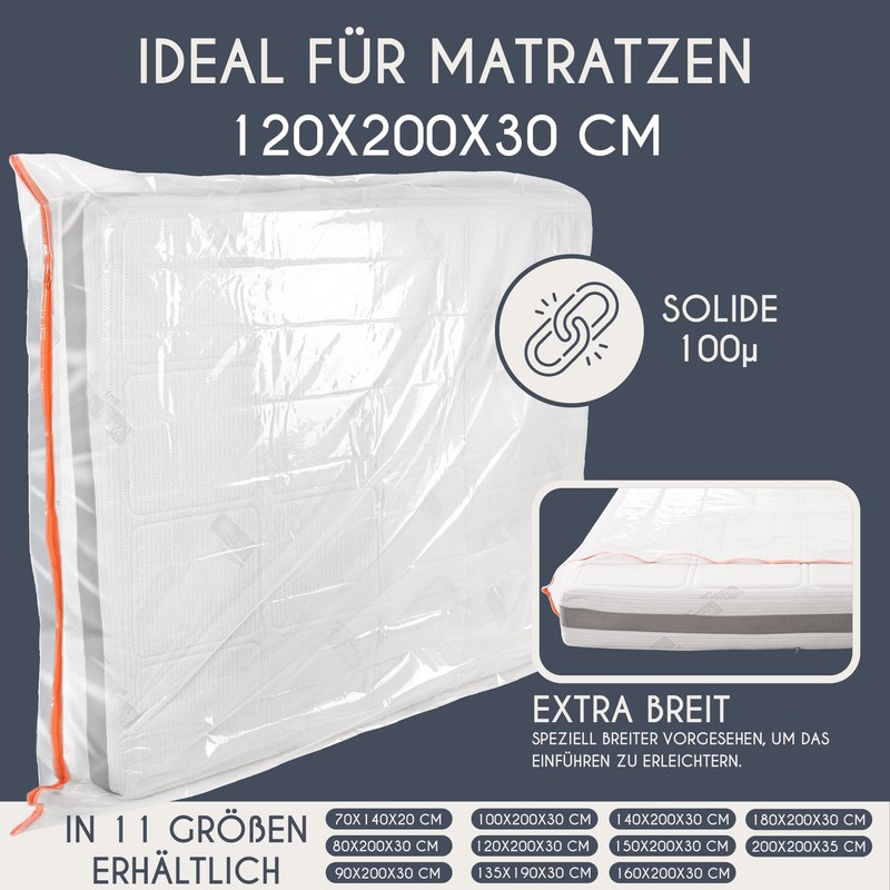 Plastic Mattress Cover 120 x 200 cm (Thickness 30 cm)