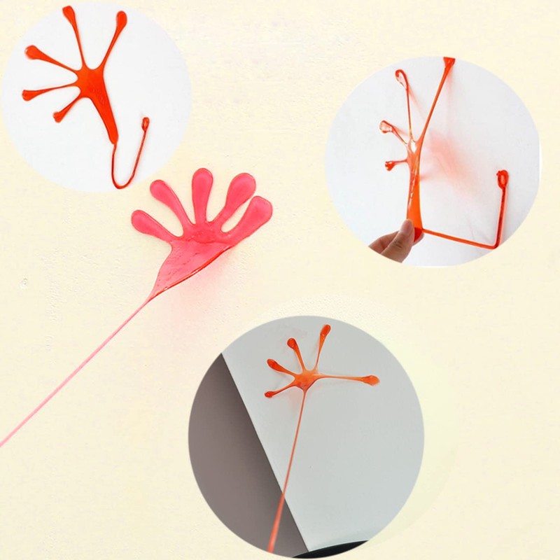 iJiZuo 12 Colorful Hands, 4 Colors Sticky Hands, with Handle