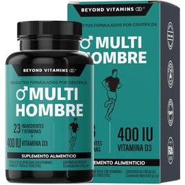 Multi Vitaminas para Hombres  Vitaminas A B1 B2 B3 B5 B6 B7 B9 B12 C D3 E K1 Zinc Calcio Hierro Cobre Cromo Selenio Manganeso Tribulus Terrestris