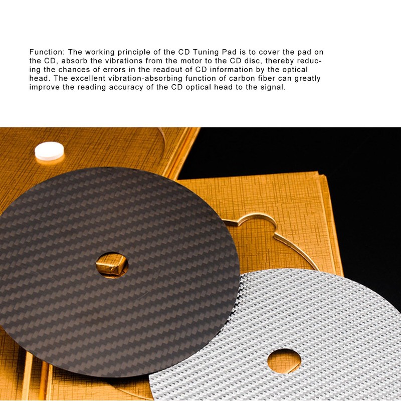 CD Tuning Mat, Carbon Fiber CD Tuning Pad Vibration Absorption