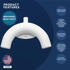 TMC Marine Vented Loop for Boats and RVs, 3/4 inches Hose, Five Oceans FO2420