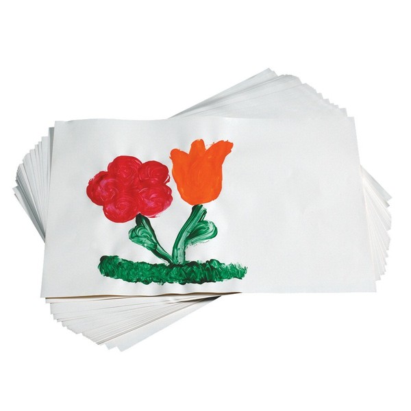 School Smart - 85376 Finger Paint Paper, 60 lb, 16