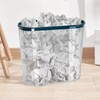ASelected Slim Trash Can, 12L, Clear Plastic, For Bathroom, Kitchen,