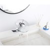 Bathroom Faucet Chrome Waterfall Glass Spout Single Handle One Hole