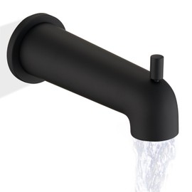 YASINU 7 Inch Slip on Bathtub Spout with Diverter, Compatible with Moen 3839/3853,Extra Long Diverter Tub Spout Fits 1/2" Copper Tube(5/8" Diameter),Matte Black