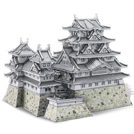 Piececool 3D Puzzle Metal White Heron Castle Himeji-jo, Scenic Buildings Craft Model Kits for Adults to Build, 3D Puzzles Adult Teens for 304 Stainless Steel, Home Decoration, 486 Pieces
