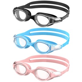NSSIW Swim Goggles Swimming Adult: Anti Fog with UV400 Protection and No Leak for Men and Women 3 Pack