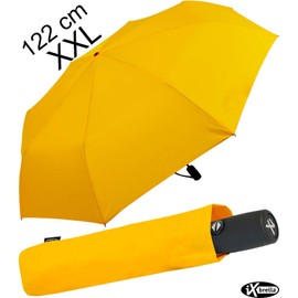 XXL Pocket Umbrella with Automatic Open/Close - Full Class - 122 cm Large Roof, yellow, Pocket umbrella XXL