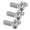 3Pcs Tube Clamp Hub Aluminum Shaft Clamping M4 Thread Mounting