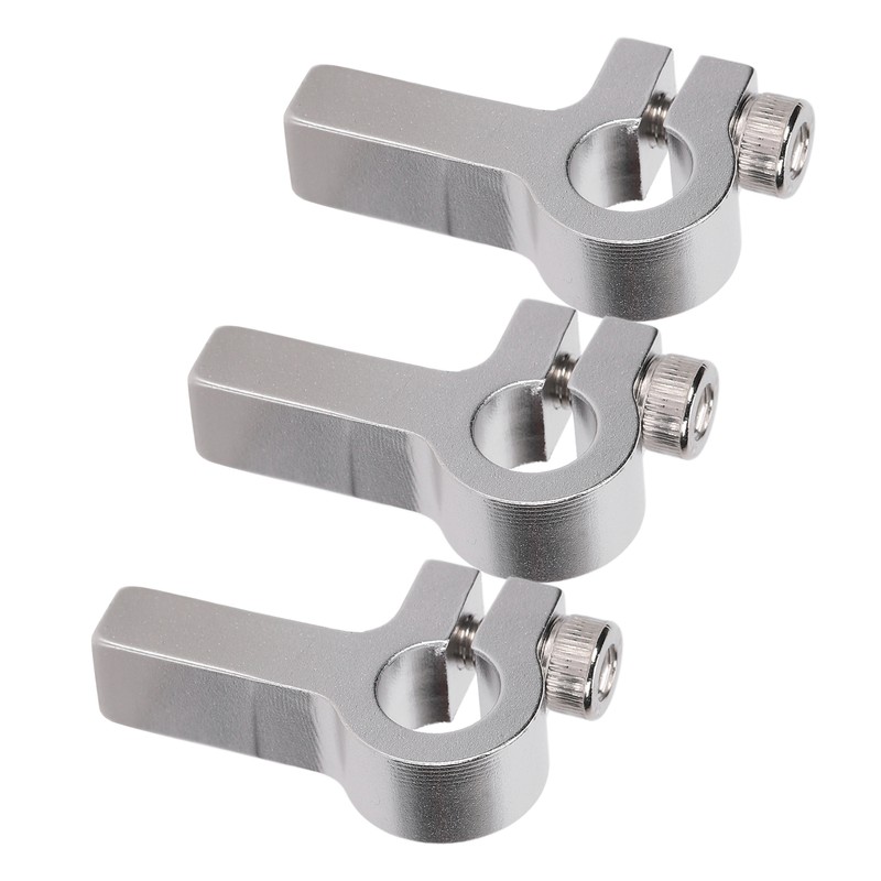 3Pcs Tube Clamp Hub Aluminum Shaft Clamping M4 Thread Mounting