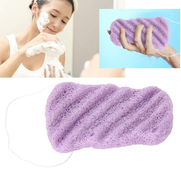 Konjac Bath Sponges - Shower Sponge Body Scrubber Body Care Gently Cleans for Softer, More Radiant Skin (03#Lavender Purple)