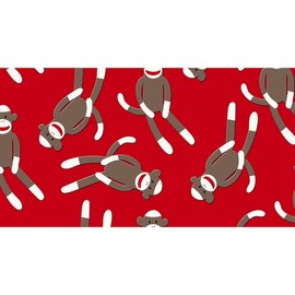 CafePress Red Sock Monkey Print License Plate Holder Aluminum License Plate Frame, License Tag Holder