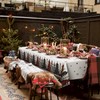 Horaldaily 1 Pack Christmas Disposable Tablecloth, Snow Trees Plastic Rectangular