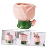Ipetboom Ceramic Makeup Brush Holder Cute Flower Design Storage Pot
