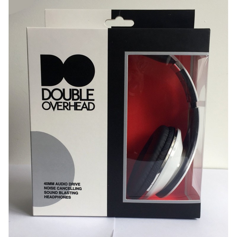 Double Overhead Headphones - Noise cancelling - (White)