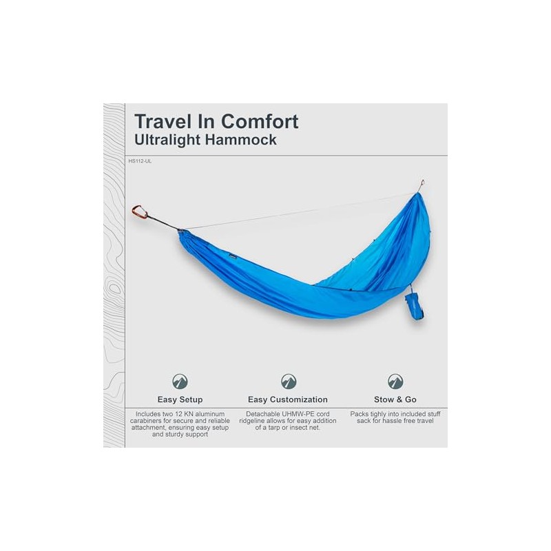 Cocoon Ultralight Hammock, Single, Carribean Blue
