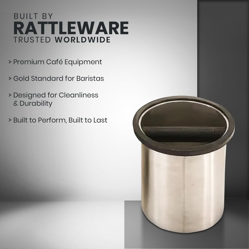 Rattleware Premium Stainless Round Knock Box (6.25" x 7.5") -