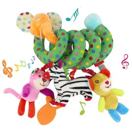 Cute Cartoon Hanging Car Seat Toys Infant Baby Activity Plush Toys for Crib Mobile Stroller Bar Car Seat Mobile Toy