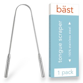 Bäst Tongue Scraper 100% Stainless Steel • Premium Tongue Cleaner • Improve Oral Health • Freshen Breath (1 Count)