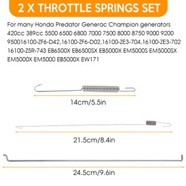 Kaberalty 36 Pack Throttle Springs Assortment Throttle Return Springs Linkage Kit Speed Control Springs Throttle Rod for Honda Briggs and Stratton Small Engines