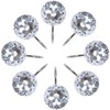 TOAOB Shower Curtain Hooks Rings Clear Diamond Crystal Decorative Shower