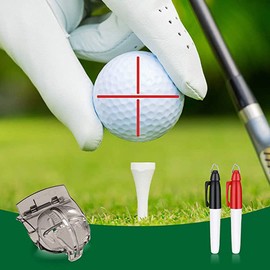 Golf Clean Tool Set,Golf Towel and Brush Golf Club Brush Golf Ball Alignment Kit Divot Repair Tool Golf Ball & Tee Holder Suitable for Golf Lovers Golf Bag Accessories 7Kit