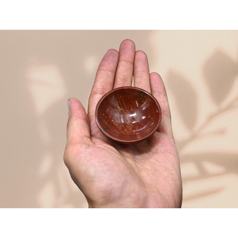Red Jasper Crystal Bowl - 2" Gem Stone Bowl for