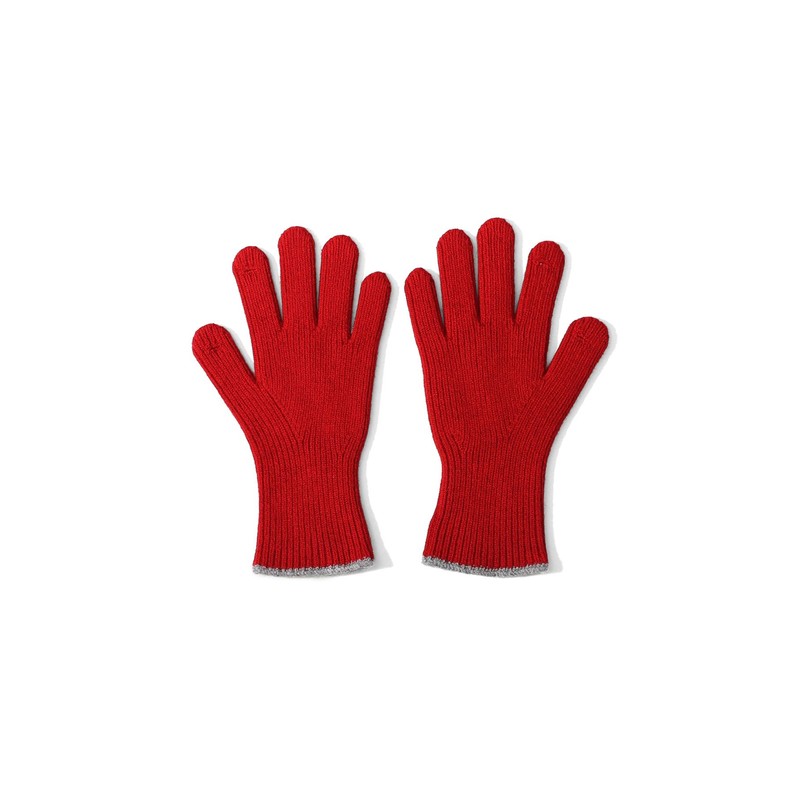 Holison Holy Sun Bless Wool Rib Finger Gloves Urban Red