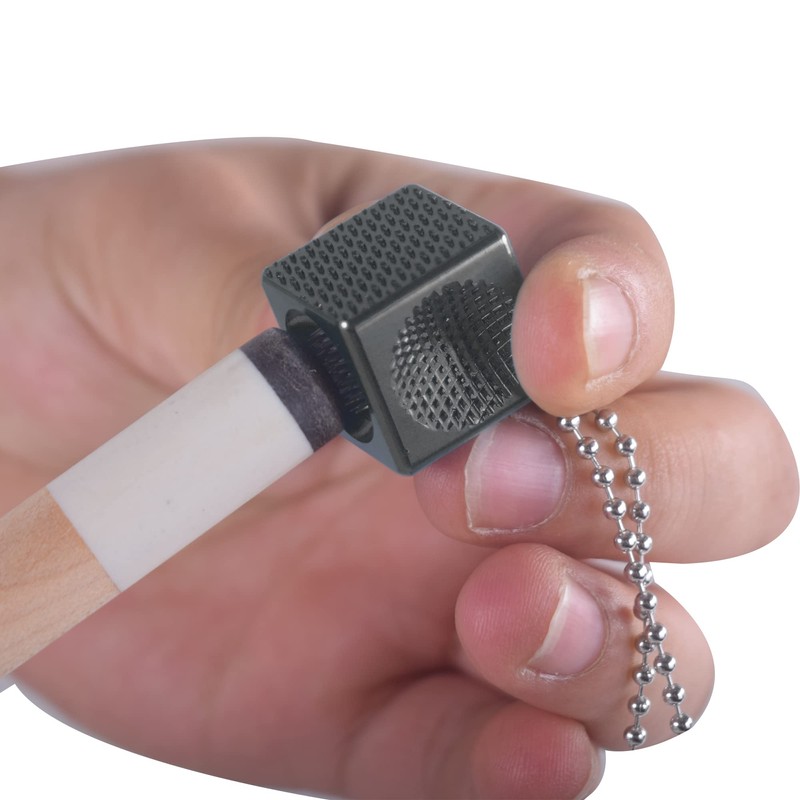 CROWN ME Billiard Billiard Pool Cue Tip Tool Cube, Cube