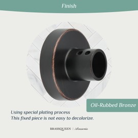 brassqueen Shower Arm Mounting Base Replacement Part Oil Rubbed Bronze Wall-Mounted for Bathroom Exposed Shower Faucet