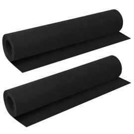 STEFORD 2 Pack EVA Foam Roll, 2mm Thick Black Cosplay Foam Sheet 13.5x49 in with High Density EVA Foam for Crafts Cosplay Modeling DIY Projects