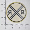 3" Rail Road Crossing Patch, RR Xing, nice embroidery, sew
