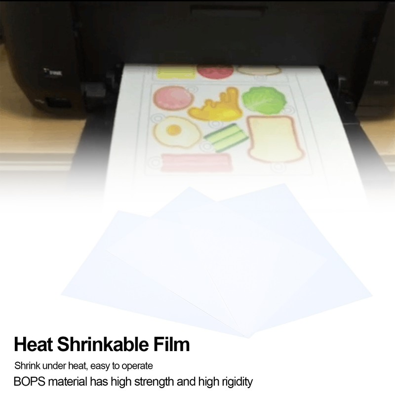 10Pcs Shrink Sheet BOPS Heat Shrinkable Film DoubleSided Printing HandPainted