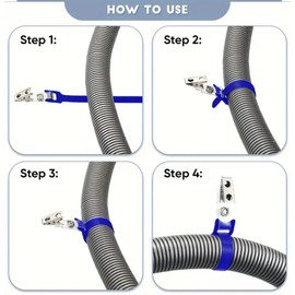 1 or 2 CPAP Hose Holder Clip - Oxygen Tube/Cannula Holder - Tangle Free CPAP Tube System for Uninterrupted Sleep Therapy (2)