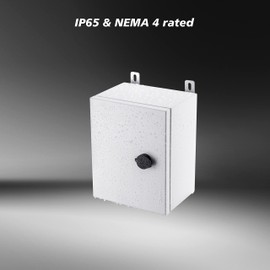 Ordentlich IP65 Weatherproof Metal Box Wall-Mounted Electronic Equipment Enclosure Box with Mounting Plate and Wall Bracket (10'' x 8'' x 6'')