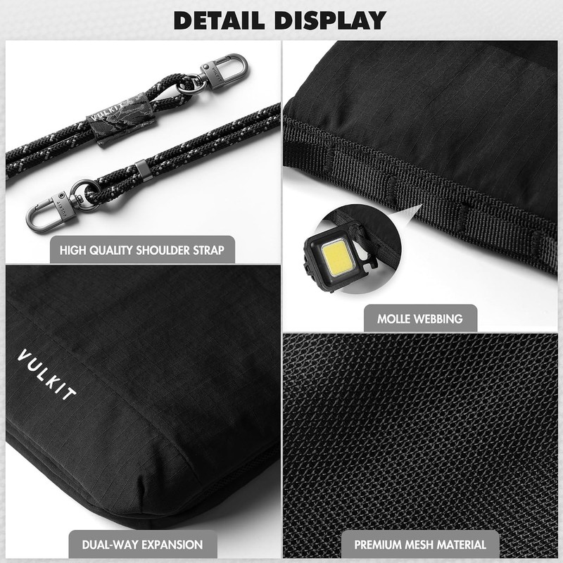 VULKIT City Pouch Bandolera de Viaje, Cartera de Viaje con