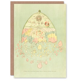 Artery8 William Griggs Art Card Vintage Burmese Map of the World