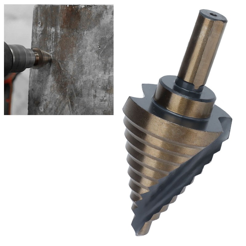 Spiral Step Drill Bit 10 Size Dark Yellow High Speed